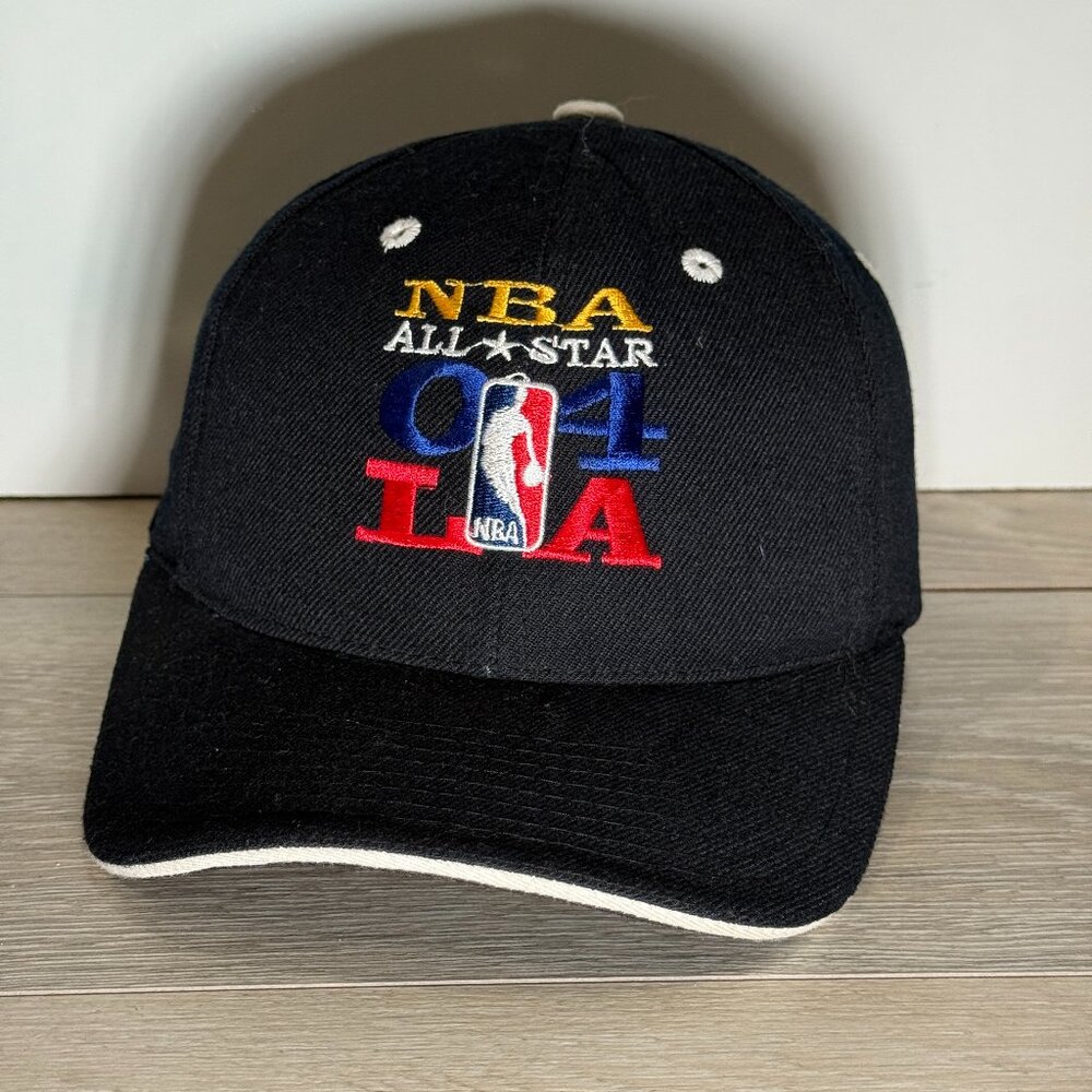 (Y2K) 2004 LA NBA All Star Retro Team Stars Black Strapback Cap Hat